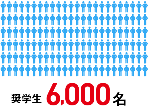 奨学生6,000名